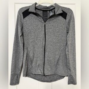 933: Champion Gray Full-Zip Performance Jacket with Black Accents - Small